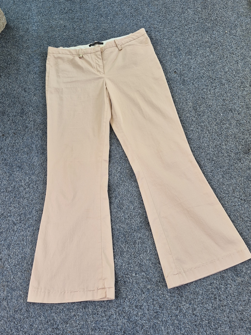 Vintage BCBG MAXAZRIA Amber Cotton/Spandex Low-rise Flare Pants-10